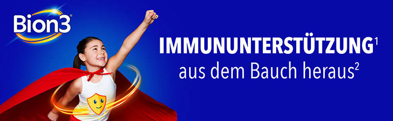 Bion3 Immun Junior Banner, Immununterstützung aus dem Bauch heraus