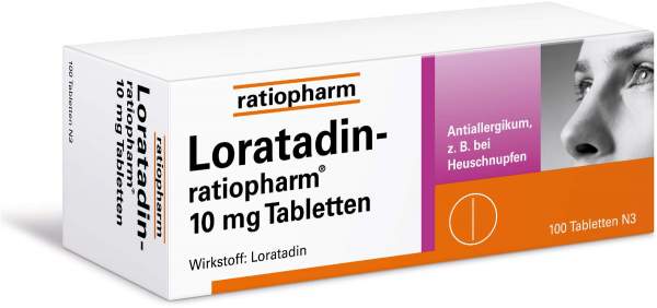 Loratadin Ratiopharm 10mg 100 Tabletten