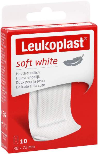 Leukoplast soft white Pflasterstrips 38 x 72 mm 10 STück
