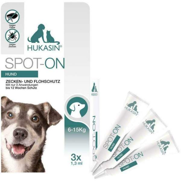 Hukasin Spot-On Zecken- U.Flohschutz Amp.F.Hunde