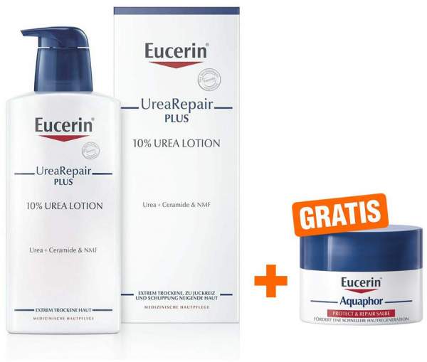 Eucerin UreaRepair Plus Lotion 10% 400 ml + gratis Aquaphor Repair-Salbe 7 ml