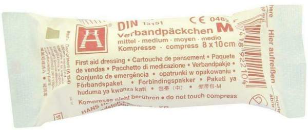 Verbandpäckchen Steril 8 X 10 cm Mittel 1 Verband