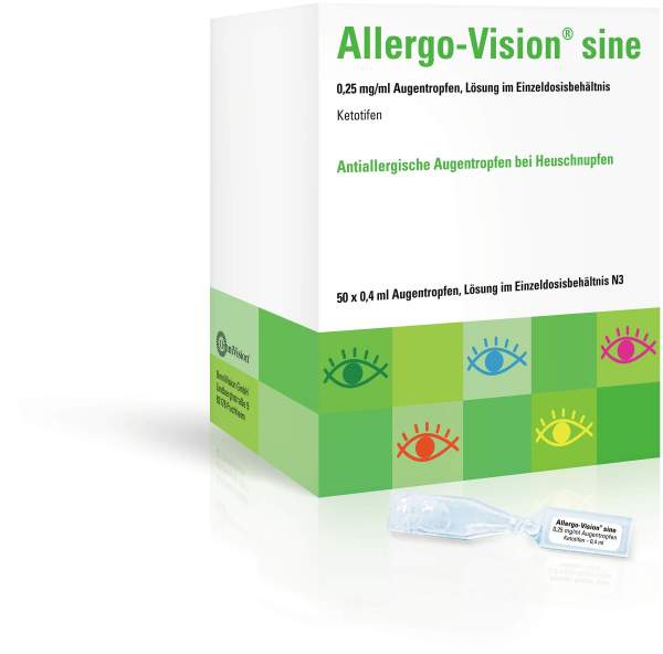 Allergo-Vision Sine 0,25 mg Pro ml Augentropfen 50 X 0,4...