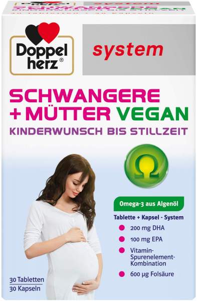 Doppelherz System Schwangere + Mütter Vegan 30 Tabletten + 30...