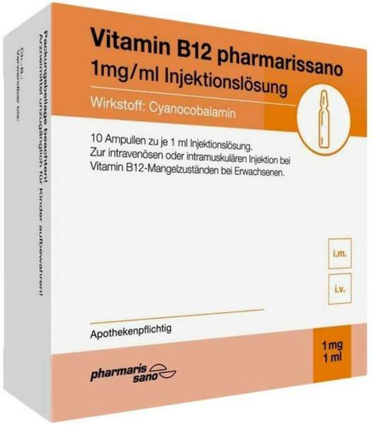 Vitamin B12 Pharmarissano 1 mg Je ml Inj.-Lsg.Amp.