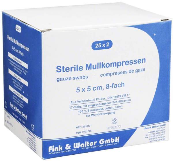 Mullkompressen 5x5 cm Steril 8fach