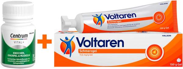 Centrum Vital+ Knochen Knorpel &amp; Muskeln 30 Tabletten + Voltaren Schmerzgel 150 g