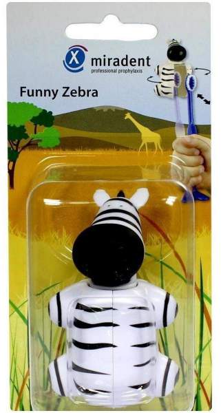Miradent Kinderzahnbürstenhalter Funny Zebra