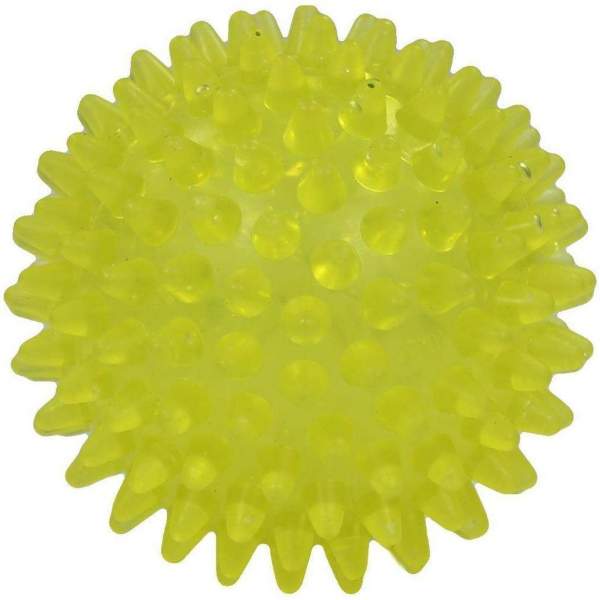 Igelball 8 cm Gelb Transparent 1 Stück