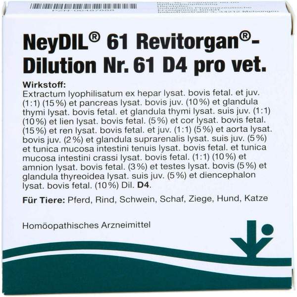 Neydil Nr.61 Revitorgan Dilution D 4 pro Ampullen vet 5 x 2 ml