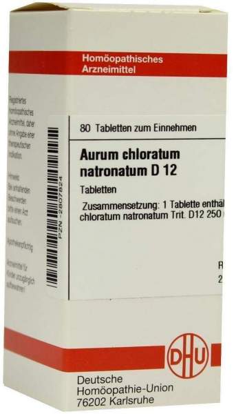 DHU Aurum chloratum natronatum D12 80 Tabletten
