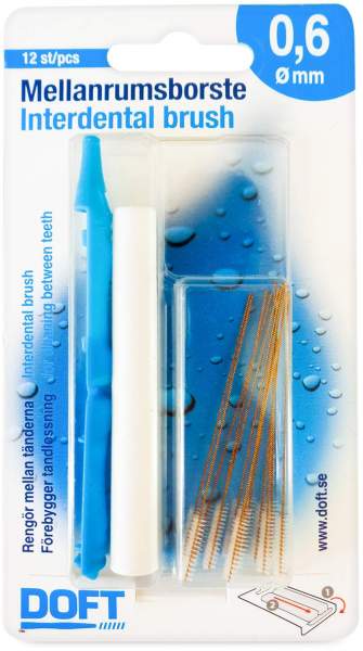 Interdentalbürste 0,6 Mit Wechselgriff Doft 12 Zahnbürsten