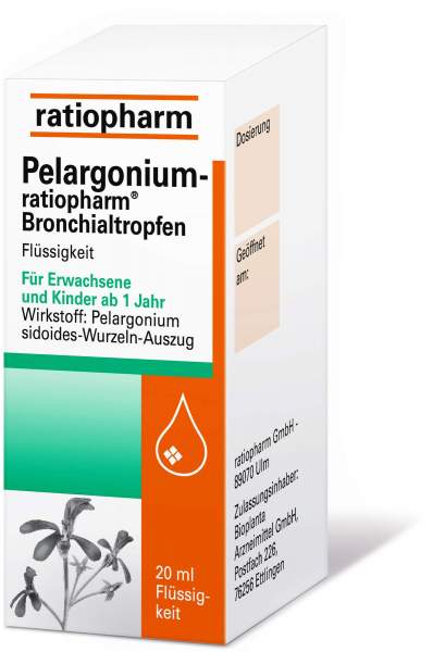 Pelargonium-ratiopharm Bronchialtropfen 20 ml