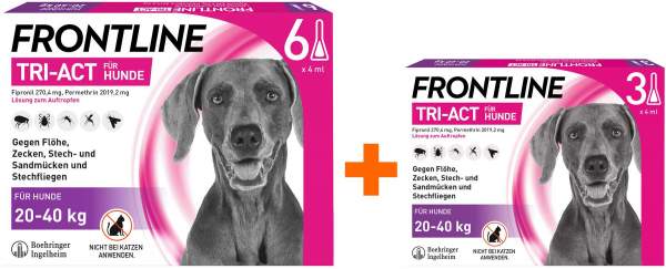 Frontline TRI-ACT Hund 20-40 kg 6 + 3 Pipetten