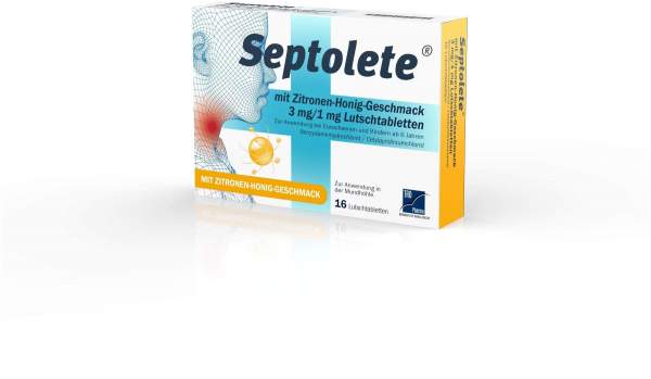 Septolete mit Zitronen-Honig-Geschmack 3 mg je 1 mg 16 Lutschtabletten