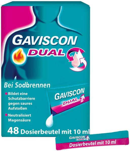 Gaviscon Dual 500 mg-213 mg-325 mg Suspension 48 x 10 ml