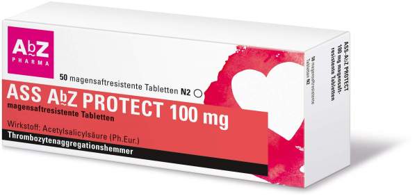 Ass Abz Protect 100 mg 50 Magensaftresistente Tabletten