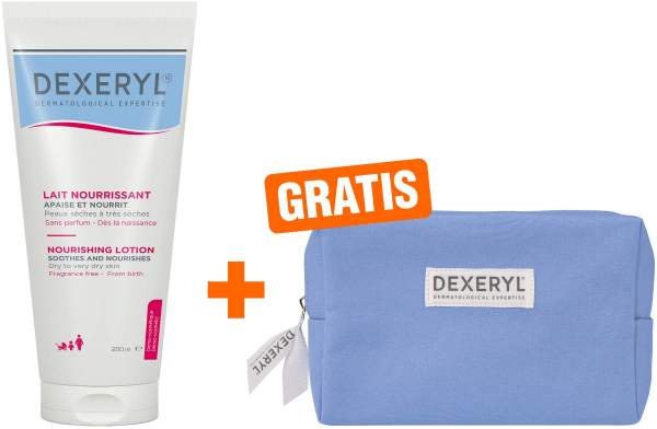 Dexeryl Pflegelotion 200 ml + gratis Kosmetiktasche