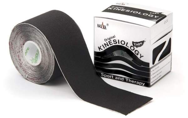 Kinesiotape Nasara 5 cm X 5 M Schwarz 1 Pflaster