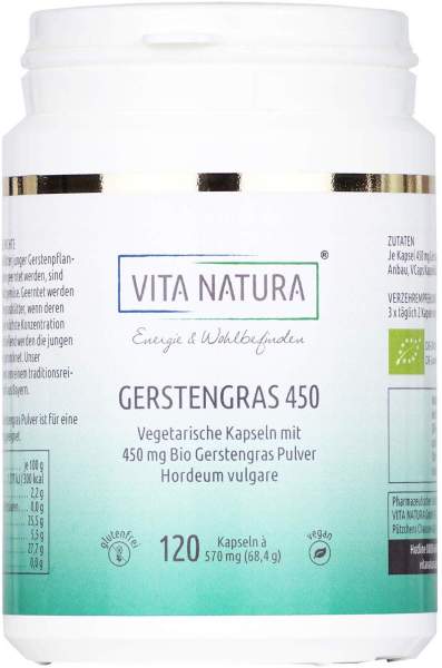 Bio Gerstengras 450 mg 120 Vegi-Kapseln