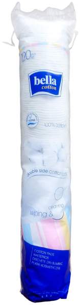 Bella Duo-Wattepads Rund Cotton 120 Stück