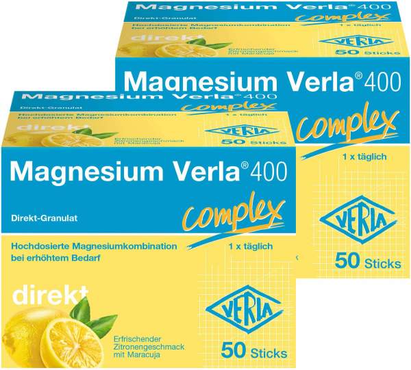 Magnesium Verla 400 Complex Direkt Granulat 2 x 50 Stück