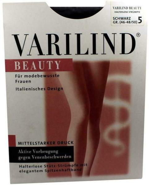 Varilind Beauty Schenkelstrümpfe Gr.5 Schwarz