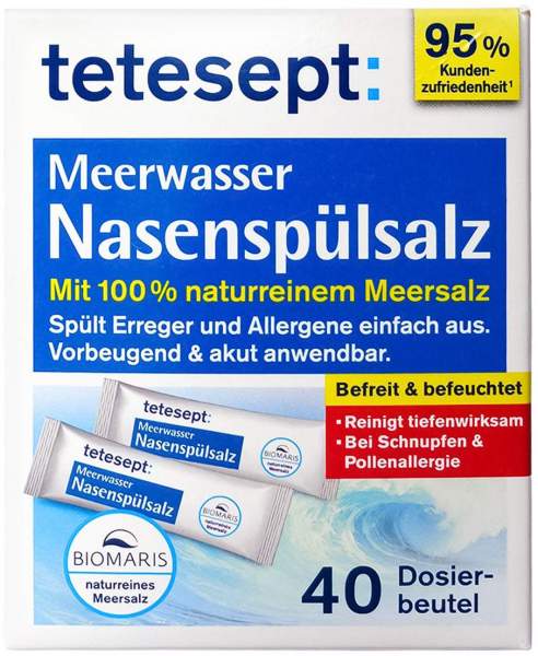 Tetesept Meerwasser Nasenspülsalz 40 Stück