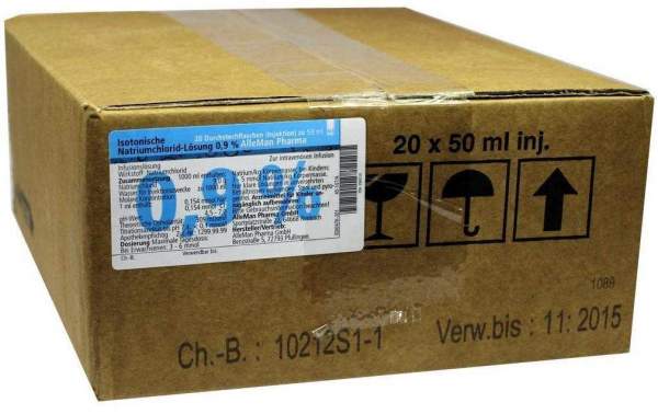 Kochsalzlösung 0,9% zur Injektion 20x50 ml Infusionslösung