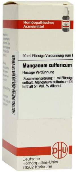 Manganum Sulfuricum D 12 Dilution 20 ml