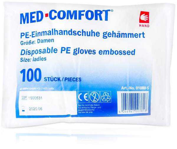 Handschuhe Pe Damen Polybtl.Unst.Gehämm.