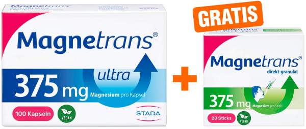 Magnetrans 375 mg ultra 100 Kapseln + gratis Magnetrans direkt 375 mg Granulat