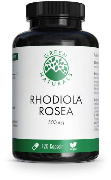 Green Naturals Rhodiola Rosea 500 mg Hochdosiert 120 Kapseln
