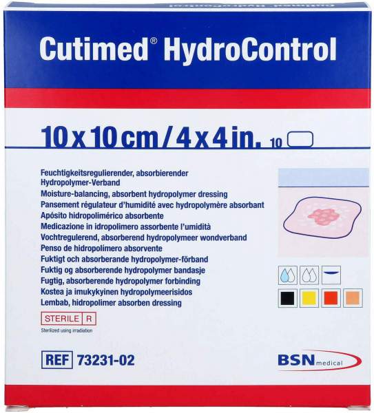 Cutimed Hydrocontrol Kompr.10x10 cm