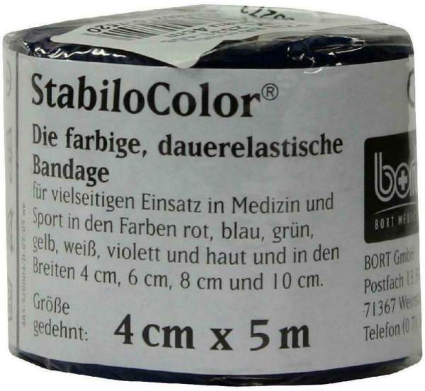 Bort Stabilocolor Binde 4 cm X 5 M Blau