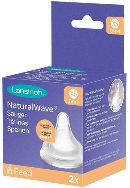 Lansinoh NaturalWave Sauger XS 2 Stück