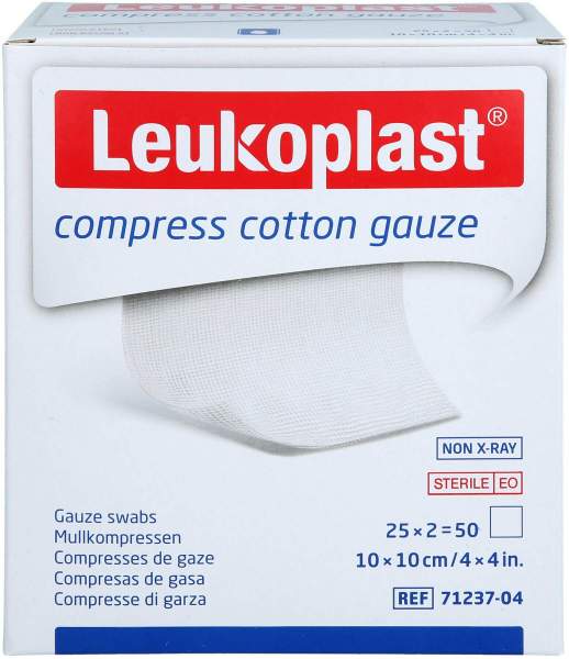 Leukoplast Compress Cotton Gauze 10 X 10 cm Ste.8f