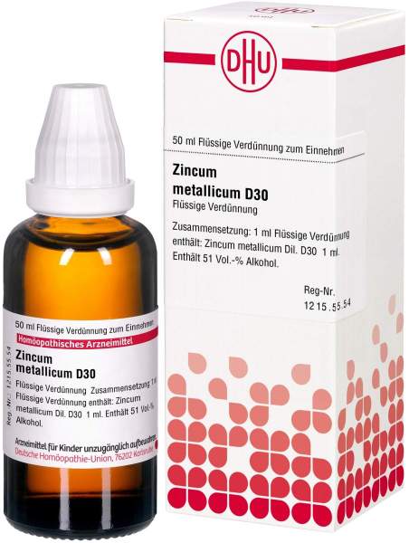 Zincum Metallicum D30 Dilution 50 ml Dilution