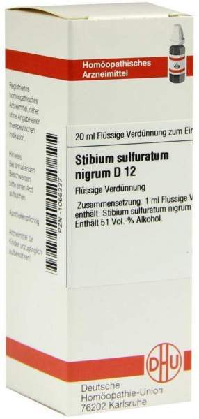 Stibium Sulfur Nigrum D 12 Dilution 20 ml
