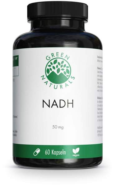 Green Naturals NADH vegan 50 mg hochdosiert 60 Kapseln