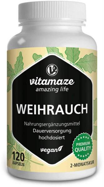 Weihrauch 900 mg Hochdosiert Vegan 120 Kapseln