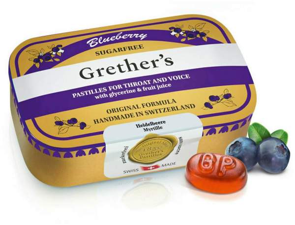 Grether s Pastilles Blueberry zuckerfrei Dose 110 g
