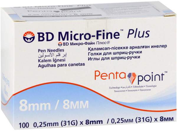 Bd Micro-Fine+ 8 Nadeln 0,25x8 mm