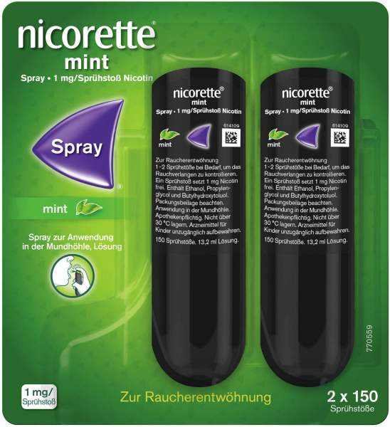 Nicorette Mint Spray 1 mg Sprühstoß 2 Stück
