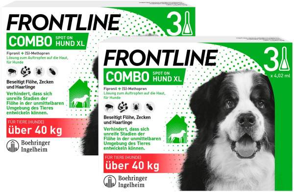 Frontline Combo Spot on Hund XL 40-60 kg 2 x 3 Pipetten