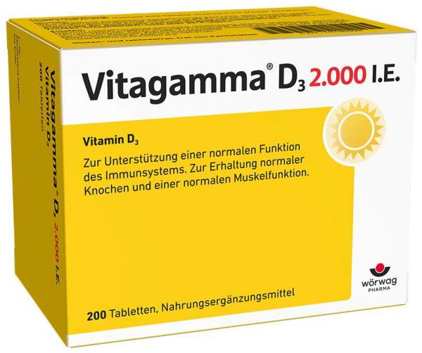 Vitagamma D3 2.000 I.E. Vitamin D3 Nem 200 Tabletten