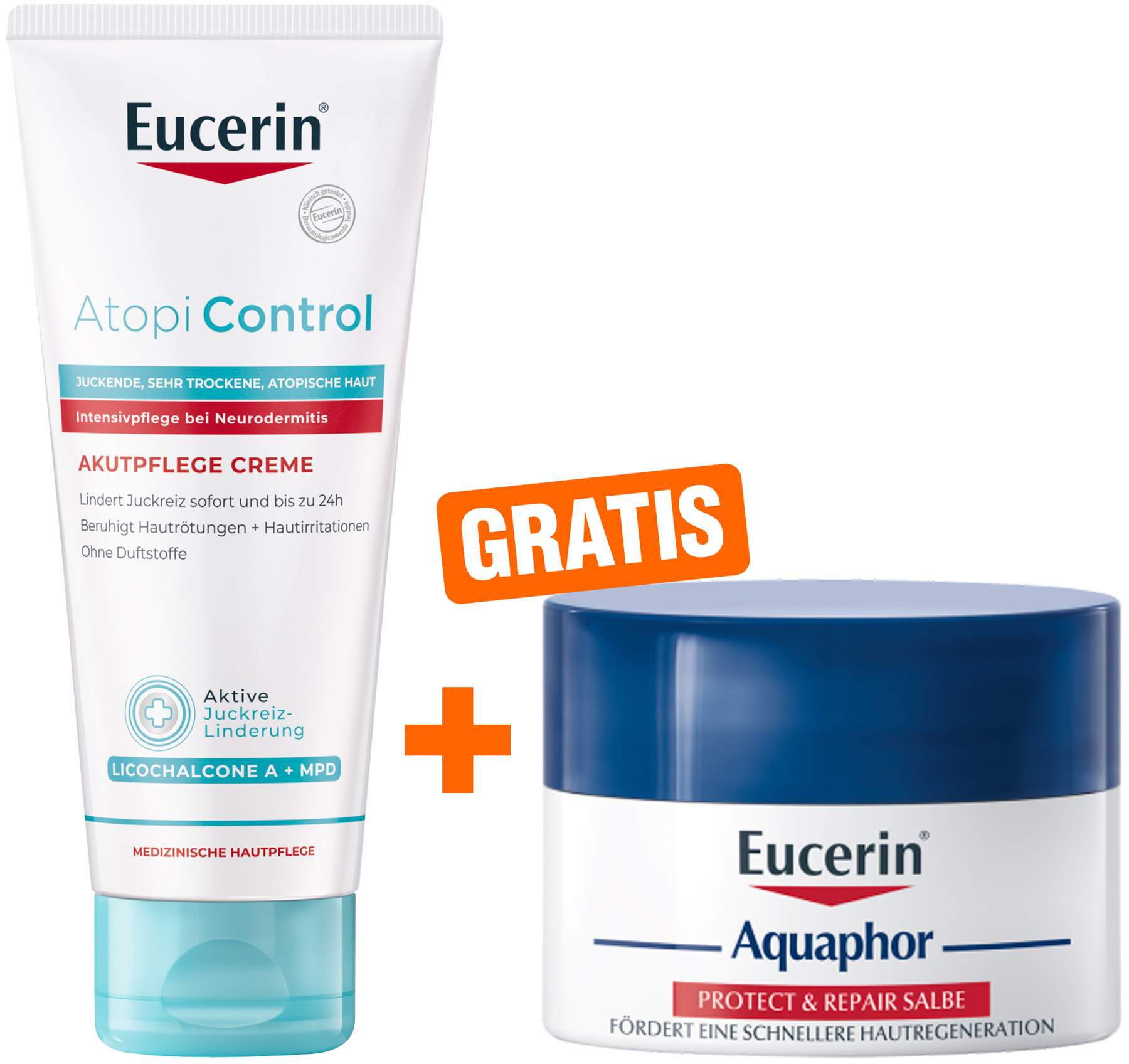 EucerinAtopiControlAkutCreme100ml+gratisAquaphorRepair-Salbe7ml