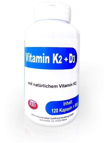 Vitamin K2 + D3 Berco 120 Kapseln