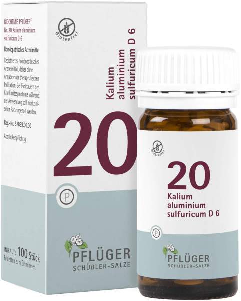 Biochemie Pflüger 20 Kalium Aluminium Sulfuricum D6 100 Tabletten