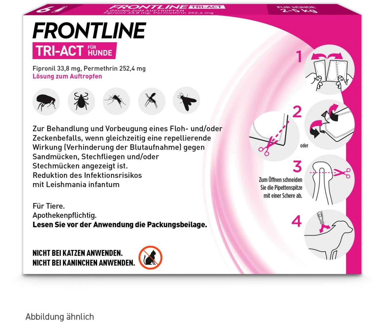 Frontline TRI-ACT Hund 2-5 kg 6 Pipetten
